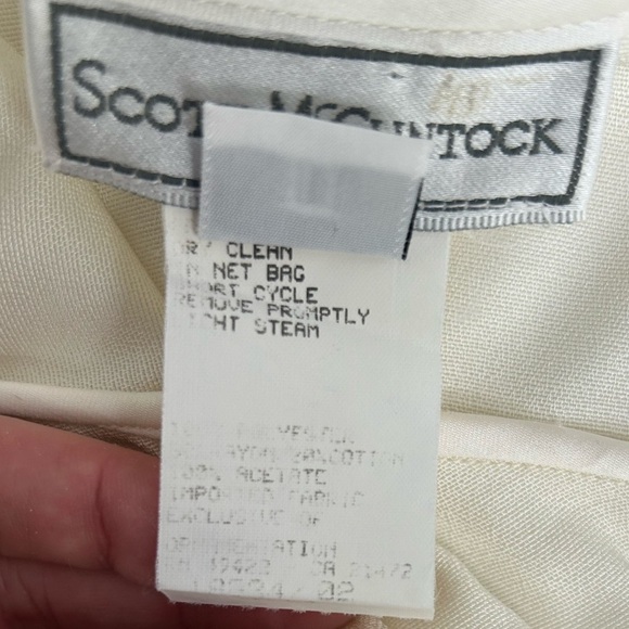 Vintage Scott McClintock Cream White Slip Dress Size 10​ - Picture 2 of 4